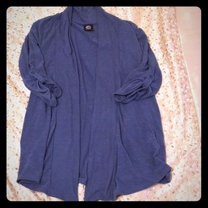 Blue Tunic length cardigan